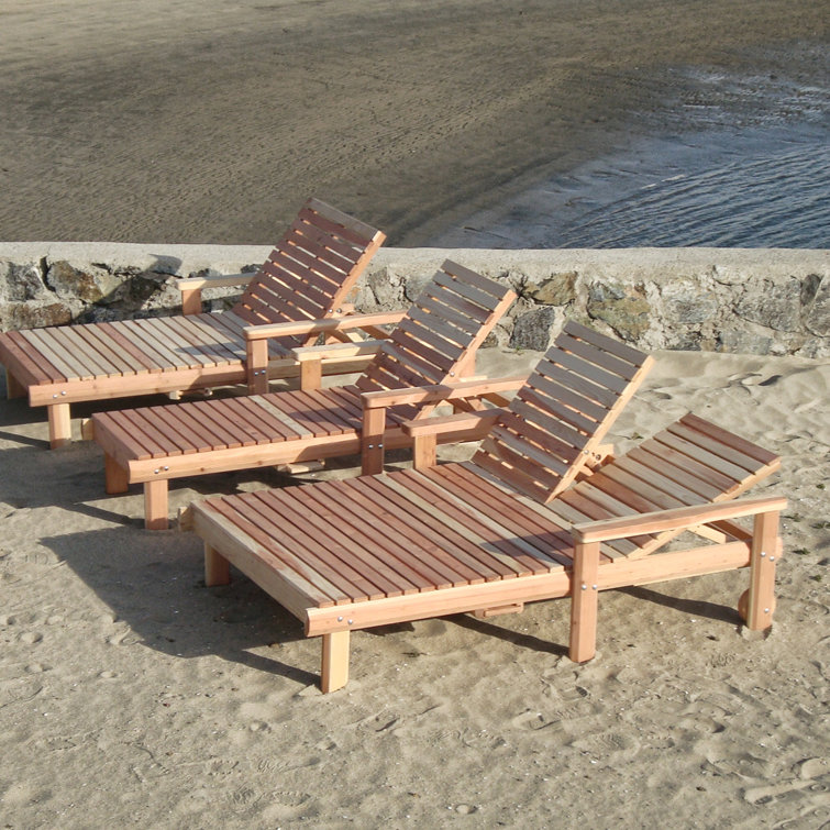 Best Redwood Beach Double Redwood Chaise Lounge Wayfair Canada